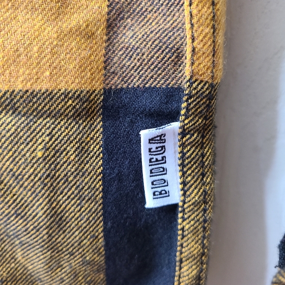 NWT Mens Dk Yellow Plaid Flannel xs - Picture 3 of 5
